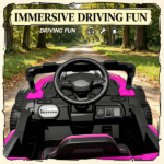 Pink 12V Electric Kids UTV Ride On Truck: Battery Powered with Rear Suspension, Parental Remote for Toddlers 3-5Y - Image 6