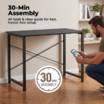 Computer Desk 31 Inch, Modern Writing Desk for Home Office with Storage Bag & Hook, Small Office Desk for Small Spaces(Shipment from Walmart) - Image 4