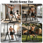 Foldable Pull Up Bar Standing Power Tower - Multi-Function Dip Station, 6-Level Adjustable Height Strength Training Fitness Equipment for Home Gym, 440lbs Max - Image 10