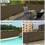 8'X50' Sand HDPE Fence - Image 3