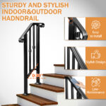 Replace 74115089 Matte Black Outdoor 1st Tier Iron Handrail - Image 11