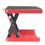 1100lbs Steel Adjustable Scissor Lift for Motorcycles Red - Image 6