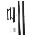 Dual-tube X-Shape Keyboard Stand + Adjustable Folding Piano Bench Stool Seat Black - Image 5