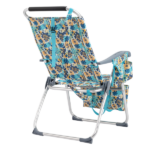 17 Inch Seat Height Beach Chair for Adults, Folding Portable Camping Chair with Headrest, Cup Holder, Side Pocket & Bottom Storage Bag, 7-Position Adjustable Aluminum Beach Chair, Heavy Duty 265 LBS Capacity, Oxford Fabric for Beach, Patio, Pool, Vintage Summer Print - Image 22