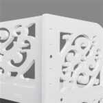 Wood-plastic Board Six Tiers Carved Shoe Rack White B - Image 8