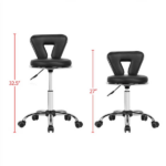 Swivel & Adjustable Height Indoor Stool, Black - Image 3