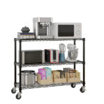 6-Tier disassembly and free assembly NSF-Certified Steel Wire Shelving with Wheels - Image 8