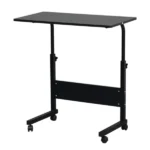 Rolling Desk Adjustable Height Side Table P2 Chipboard Steel Black 31.5x15.75in (Shipment from Walmart) - Image 2