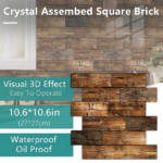 10 PCS 3D Wall Brick Self Adhesive Removable Wallpaper 11.8 x 11.8 Inch Wallpaper Brick Breakaway Wall Decals Vintage Faux Brick Wallpaper Brown for Fireplace Kitchen Backsplash - Image 2