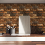 10 PCS 3D Wall Brick Self Adhesive Removable Wallpaper 11.8 x 11.8 Inch Wallpaper Brick Breakaway Wall Decals Vintage Faux Brick Wallpaper Brown for Fireplace Kitchen Backsplash - Image 7