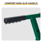 Compost Spreader with Adjustable Handle, 24" Wide, Lawn and Garden Peat Moss Roller with Side Latches, Powder Coated Steel Mesh Basket for Spreading Manure, Topsoil, Green - Image 4