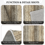 Three-piece kitchen rug set, non-slip and washable, abstract pattern kitchen hallway rug, soft and comfortable, suitable for sinks, floors, entrances, hallways and bathrooms. - Image 8