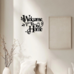 CIFbuy™ Iron "Welcome to Our Home" Floral Wall Art, Cozy Style Wall Hanging, Entryway Home Decor (TikTok, Temu: Self-pickup available) - Image 4