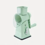 Rotary Cheese Grater & Vegetable Slicer, 5 Stainless Steel Blades, Powerful Suction Base, Quick Shredding for Cheese, Potato, Carrot, Cucumber & Easy Meal Prep