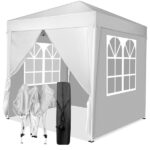 6.5x6.5ft Pop Up Canopy Tent, Outdoor Tent Canopy Foldable Portable Canopies for Camping, Patio, Easy Up Gazebo Canopy with Carry Bag, White - Image 23