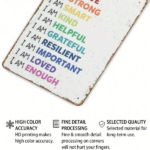 CIFbuy 1pc Positive Affirmations Rainbow Tin Sign, Brave Motivational Poster For Kids Self Esteem, Esteem, Unframed Wall Art Decor 20x3 ikTok, ikTok, ds Self Esteem Self-e ckup Logiop0x3er For - Image 4