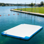 10 X 7ft Large Inflatable Floating Dock Mat Raft Island with Air Pump And Backpack for Pool Beach Ocean White - Image 7