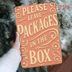 CIFbuy 1PC Vintage Please Put The Package In The Box Metal Sign 12x8 Inch Retro Waterproof Rustproof Iron Wall Art For Home Kitchen Dec TikTok, TikTok, Self-pickup Logiopics - Image 5