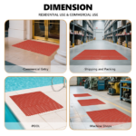 1PC Red Rubber Anti-Fatigue Kitchen Mat, 90x90x1.2cm, Thick Non-Slip Floor Mat - Image 5