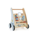 Multi-Functional Baby Activity Walker, Anti-O-Leg Design Wooden Walker with Storage for Toddlers - Image 2