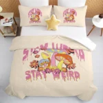 Weird Mushroom Comforter Set Twin - Soft Pink and Red Mushroom Bedding Set with Flower 3 Piece Aesthetic Mushroom Bed Set for Kids Boys Girls (Twin, Yellow) - Image 3