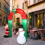 8ft with Santa Snowman 7 Lights Inflatable Festive Arch Decoration - Image 12