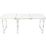 180 x 60 x 70cm Aluminum Alloy Folding Table White - Image 13
