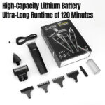Beard Trimmer, 3 in 1 Hair Clippers and Mens Grooming Kit, Face, Nose, Ear Hair Trimmer - Black - Image 7