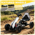 White 12V Electric Go Kart for Kids with Adjustable Speed Perfect for Children's Fun - Image 7