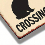 CIFbuy Vintage | 2D Flat Bunny Crossing Metal Sign 8x12Inch(20x30cm), Rustic Iron Art Silhouette Wall Decor, Waterproof Ru TikTok, TikTok, u Self-pickup Logiopics - Image 6