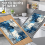 Three-piece kitchen rug set, non-slip and washable, abstract pattern kitchen hallway rug, soft and comfortable, suitable for sinks, floors, entrances, hallways and bathrooms. - Image 4
