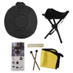 9 Notes Black Solid Color Handpan Drum Steel Percussion Instrument - Image 6