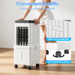 3 IN 1 Portable Air Conditioners, Swamp Cooler with Detachable Water Tank, 4 Ice Packs, 15H Timer, 75° Oscillation, Remote, 3 Speeds, Evaporative Cooler for Bedroom, Office - Image 10