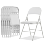 Same Code 71155989 6pcs Elegant Foldable Iron & PVC Chairs for Convention & Exhibition White - Image 15