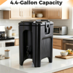 4.4 Gallon 3‑Layer Insulated Beverage Dispenser, Hot & Cold Drink Server with Drip‑Proof Faucet, Leak‑Proof Commercial Drink Container for Catering Parties Camping - Image 2