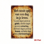 CIFbuy Vintage Dutch Inspirational Quote Metal Sign 7.87x11.81in" Nostalgic Philosophical Text, Art 2D Flat Iron Home Office D ikTok, ikTok, t Self-pickup Logiopics - Image 2
