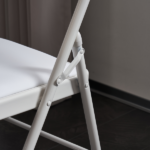 Same Code 71155989 6pcs Elegant Foldable Iron & PVC Chairs for Convention & Exhibition White - Image 46