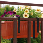 Adjustable Heavy-Duty Iron Planter Bracket | 6.1-11.6" Extendable Tray + 2.36-6.9" Two-Level Adjustable Hook - Image 3