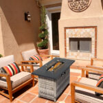 43-Inch Fire Table 50000 BTU Gas Firepit with Volcanic Stone Black - Image 11