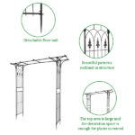 Flat Roof Wrought Iron Arches Plant Climbing Frame - Image 24