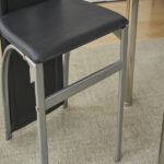 4pcs long backrest square hollow decoration PU leather dining chair round tube black cushion electroplating chair leg N201 Replace encoding13029118 - Image 16