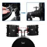 [Do Not Sell on Amazon] Full Size Adult Drum Set 5-Piece Black with Bass Drum, two Tom Drum, Snare Drum, Floor Tom, 16" Ride Cymbal, 14" Hi-hat Cymbals, Stool, Drum Pedal, Sticks - Image 45
