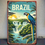 CIFbuy 1pc 2D Flat Metal Sign Brazilian Tropical Parrot" Vintage Tin Sign, Classic Retro Decorative Poster Wall Art, Poster Wall Art, 8x12 Inch Home Bar Tropical ParikTok, Tropical ParikTok, t Self-pickup Logiopics - Image 7