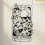 CIFbuy Gothic Aluminum Skeleton Lovers Tarot Wall Art Dark Themed Home Decor Holiday Gift(TikTok, temu pick-up service) - Image 5