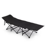 Same Code 17997929 Folding Camping Cot Bed with Soft Pad, Portable Outdoor Cot, Adults Sleeping Bed for Home Office Nap Beach Travel, Black - Image 9