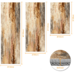 Three-piece kitchen rug set, non-slip and washable, abstract pattern kitchen hallway rug, soft and comfortable, suitable for sinks, floors, entrances, hallways and bathrooms. - Image 3
