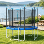Blue 12FT Trampoline Spring Pad – Safety Replacement Cover, Waterproof & Tear Resistant, No Pole Holes, All Weather Trampoline Part Only trampoline replacement mat - Image 6