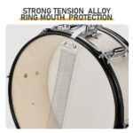 Full Size Adult Drum Set 5-Piece Silver with Bass Drum, two Tom Drum, Snare Drum, Floor Tom, 16" Ride Cymbal, 14" Hi-hat Cymbals, Stool, Drum Pedal, Sticks - Image 11