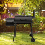 Barrel Charcoal Grill with Offset Smoker, All Metal Outdoor Smoker with Side Table and Wheels for Outdoor Garden Patio and Backyard Cooking - Image 3