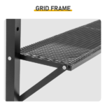 3.3x12.5FT Double Top Grill Gazebo, Khaki Polyester BBQ Canopy with Adjustable Side Sunshades, Black Powder Coated Folding Frame, Dual Mesh Trays & Carry Bag - Image 6